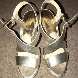 Gold Michael Kors Wedges